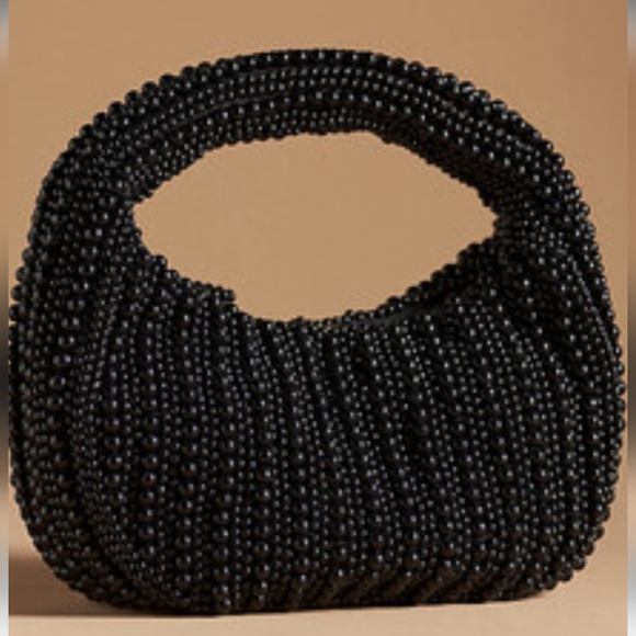 FROM INDIA TO YOU Mini Beaded Shoulder Bag In Black. NWT - Picture 8 of 15